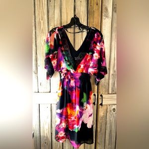 Open shoulder dress.